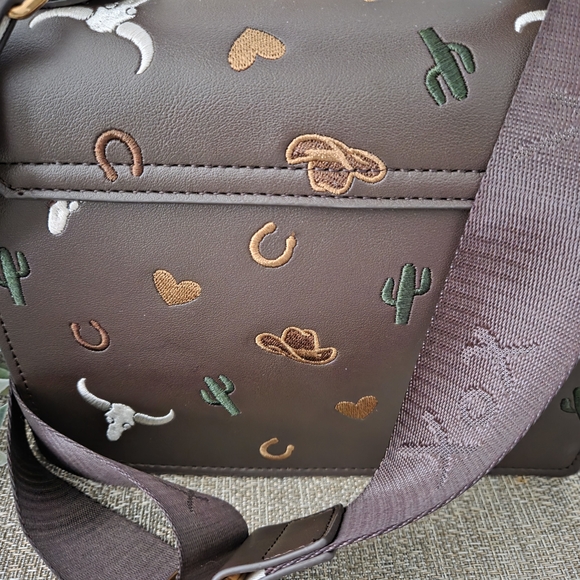 Betsey Johnson Dark Brown Western Mini Bag - Picture 7 of 9